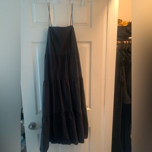 Rails poplin dress tie up back